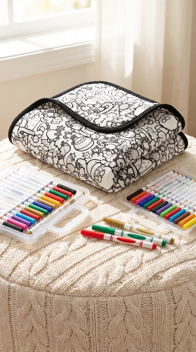 Christmas Coloring Blanket