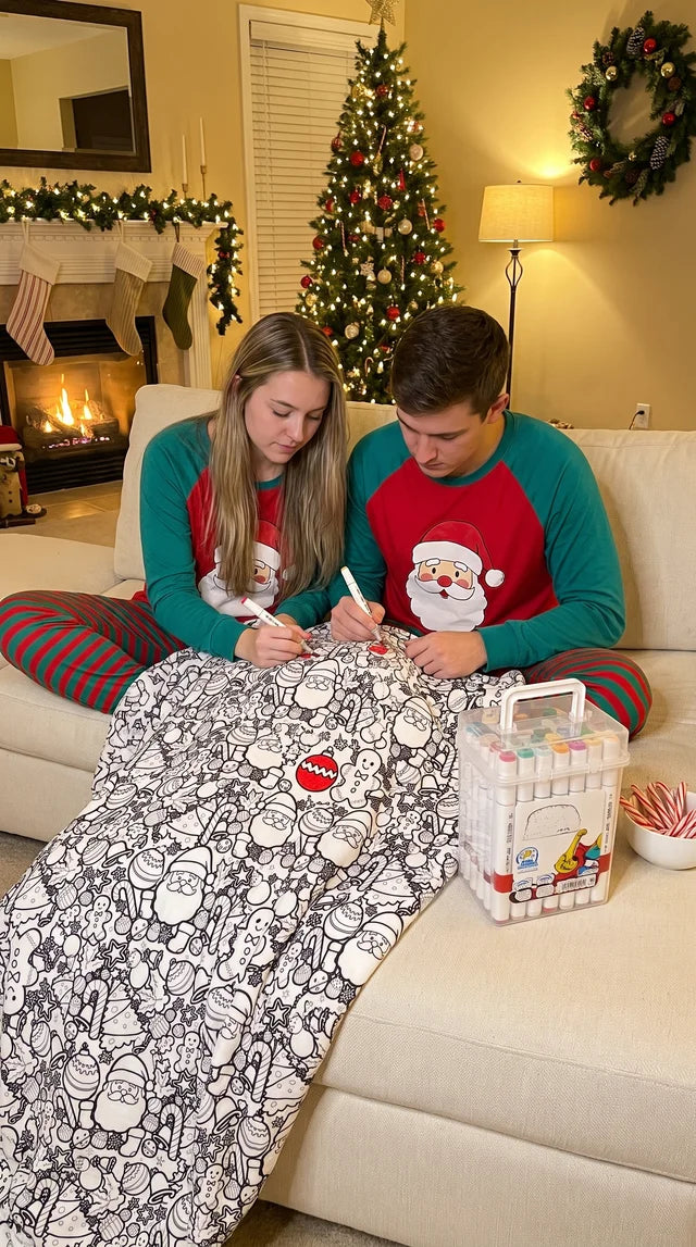 Christmas Coloring Blanket